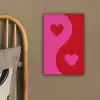 Minimalistisch - Rood - Roze - Hartjes canvas 2cm klein -sfeer3