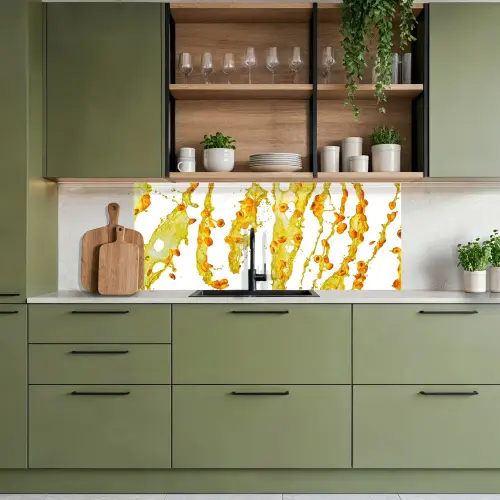 Oranje - Geel - Splash - Fruit keuken achterwand 2 middel -sfeer3