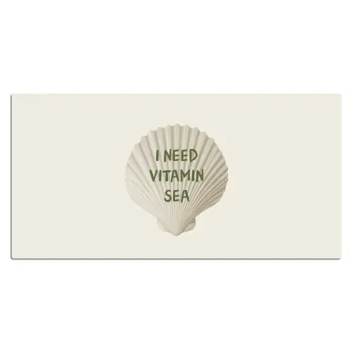 Schelp - Quote - Groen Muismat XXL klein -3d_leeg