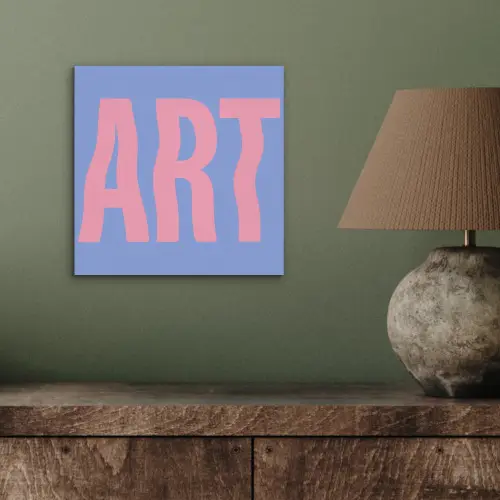 Art - Roze - Blauw aluminium wit klein -sfeer2