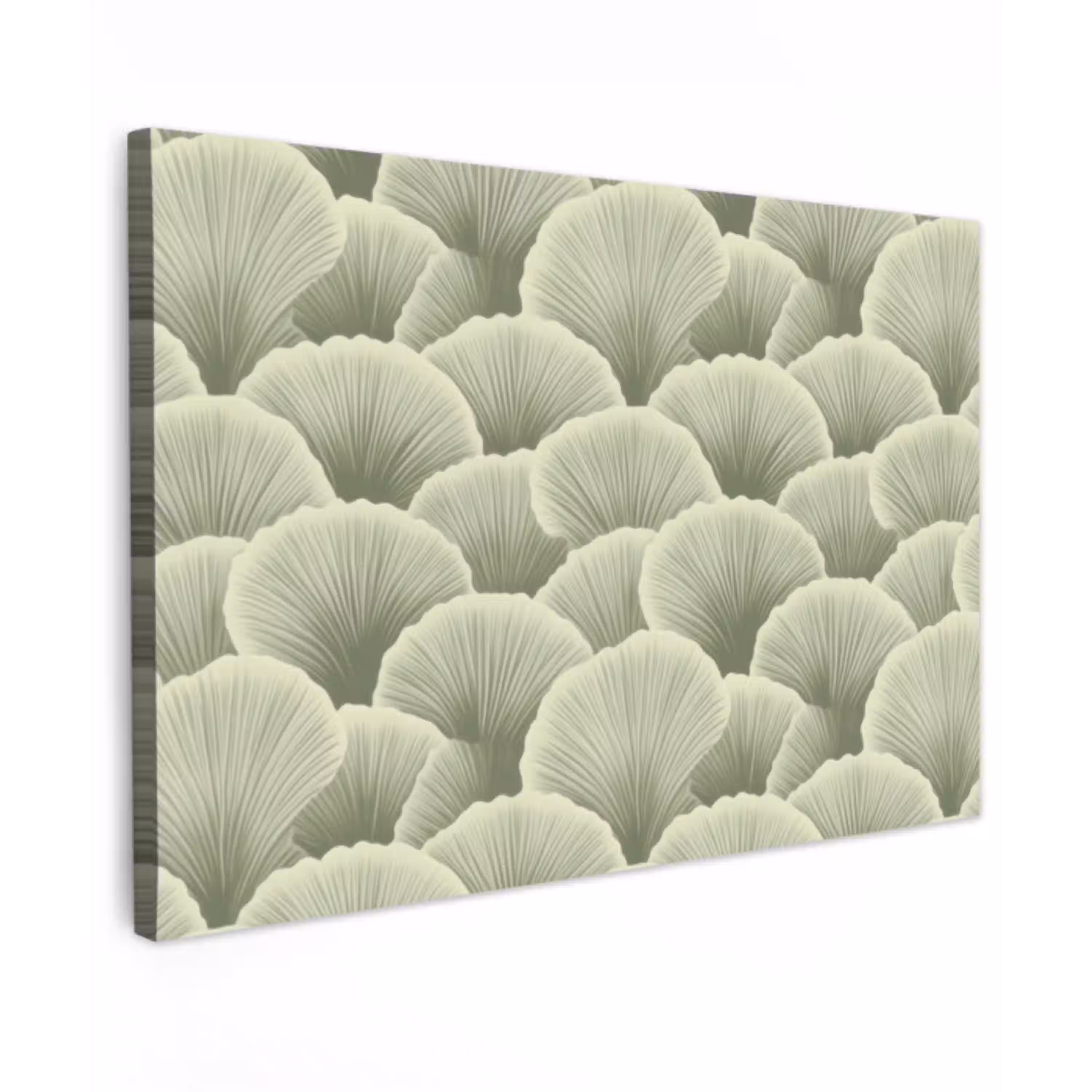 Waaier - Blad - Groen Tuinposter op houten frame 2 cm dik klein 845 -3d