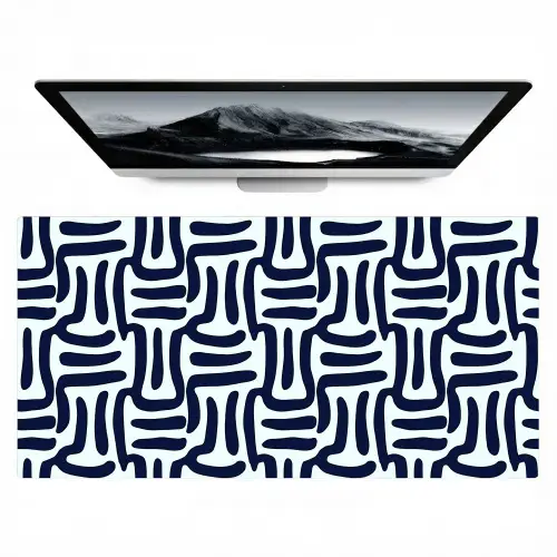 Abstract - Modern - Blauw Muismat XXL klein 681 -zzz3d