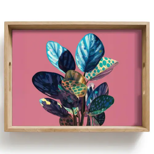 Plant - Bladeren - Stippen - Abstract Dienblad Rechthoek middel -z3d_shopping