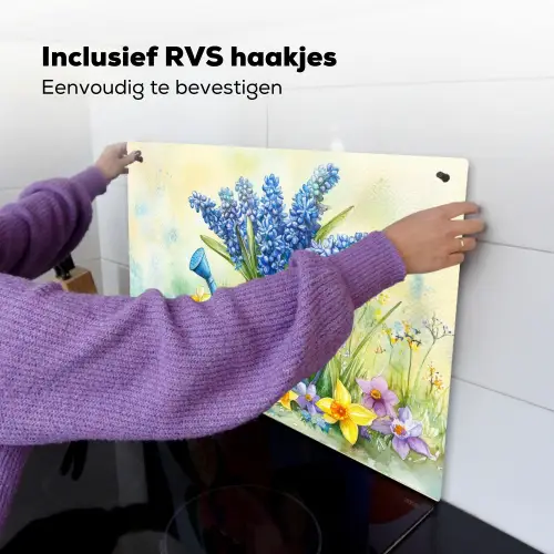Gieter - Lavendel - Bloesems Inductie beschemer met haakjes klein -ky-ophangen-nl