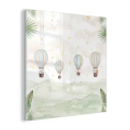 Aquarel - Luchtballonnen - Pastel plexiglas 5mm klein -z3d