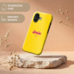 Smile - Geel - Roze Toughcase MagSafe Apple iPhone 17 klein -USP_RandenV_DE