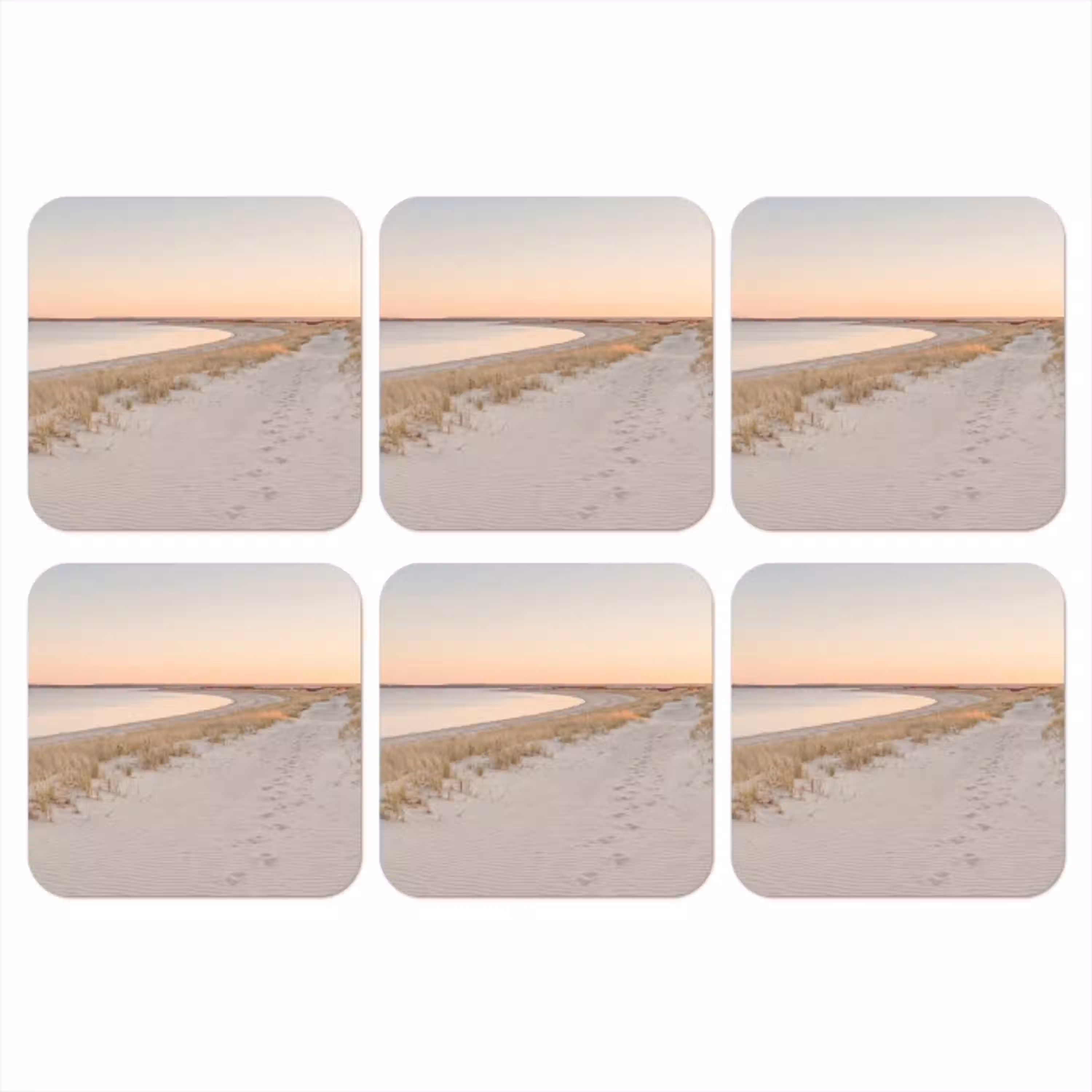 Kustlijn - Horizon - Hek onderzetter kurk middel -3d