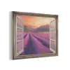 Doorkijk - Lavendel - Landschap - Bloemen - Paars PET vilt klein -3d