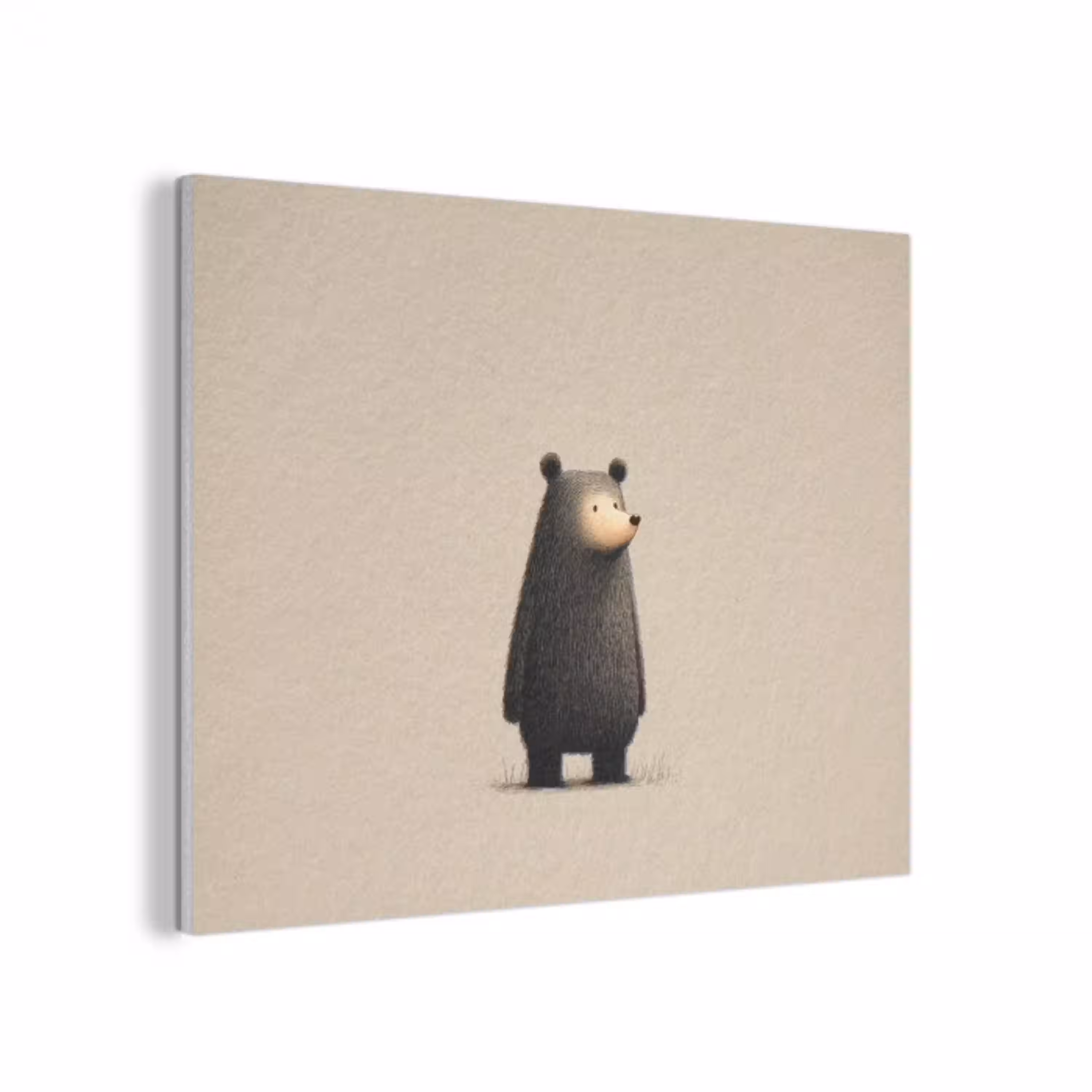 Beer - Donkerbruin - Minimalistisch PET vilt klein -3d