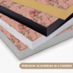 Botanisch - Bloemen - Roze Textielframe zwart klein 947 -USP_kleurenDE