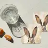 Haas - Oren - Bruin onderzetter kurk middel -sfeer4