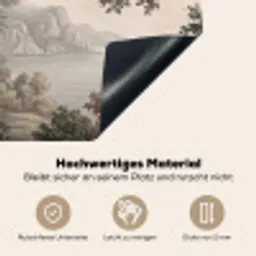 Zee - Villa - Beige Inductie beschemer met haakjes klein -ky-onderkant-de