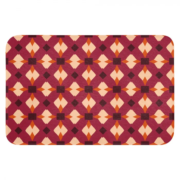 Retro - Patroon - Kleurrijk WCmat klein 1009 -3d