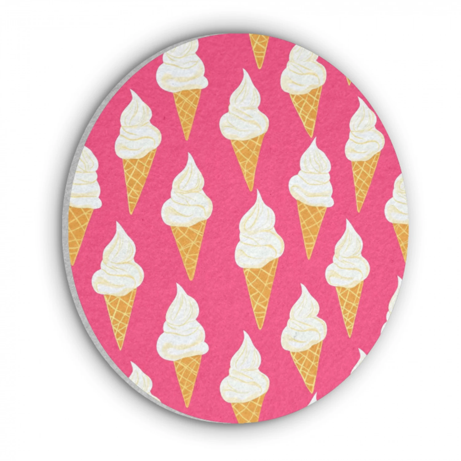 Softijs - Horentje - Roze Akoestische PET Vilt - Rond klein 838 -3d
