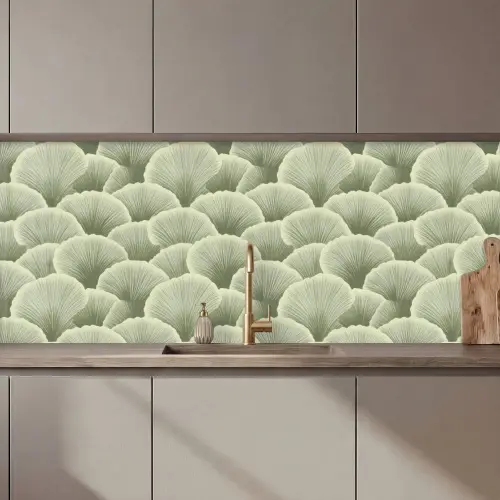 Waaier - Blad - Groen keuken achterwand 2 middel 871 zz_3dshopping