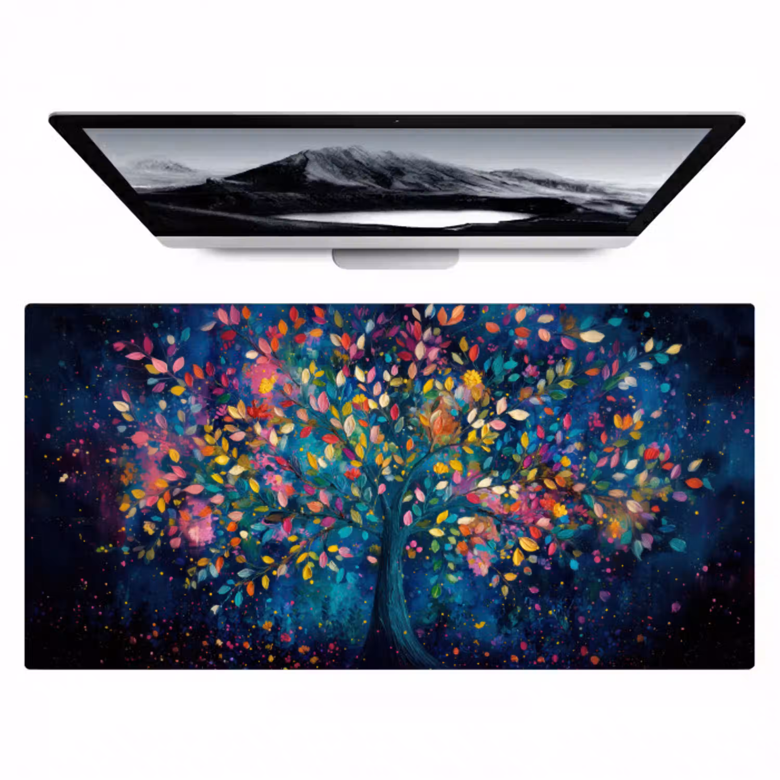 Kleurrijk - Boom - Magisch - Abstract Muismat XXL klein -zzz3d