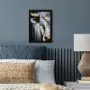 Stier - Hoorns - Snuit - Goud fotolijst zwart zonder passe partout klein -sfeer3