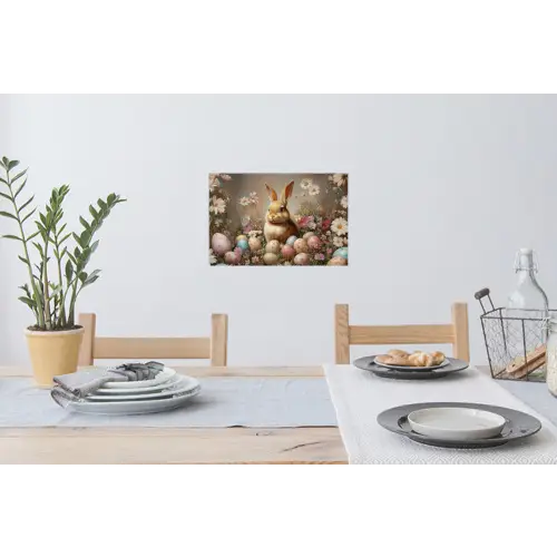 Paashaas - Lente - Paaseieren Muursticker klein -eettafel