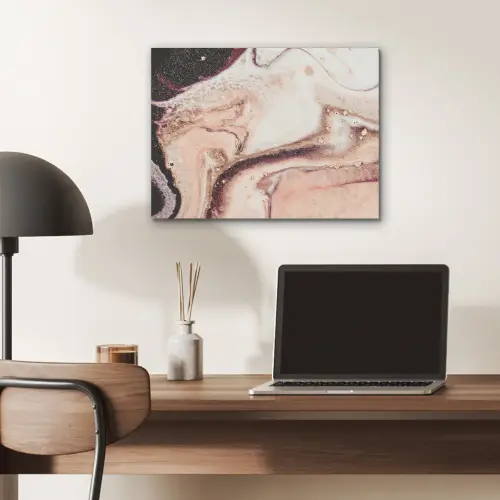 Steen - Marmer - Edelsteen - Abstract - Natuur - Roze PET vilt klein -sfeer5