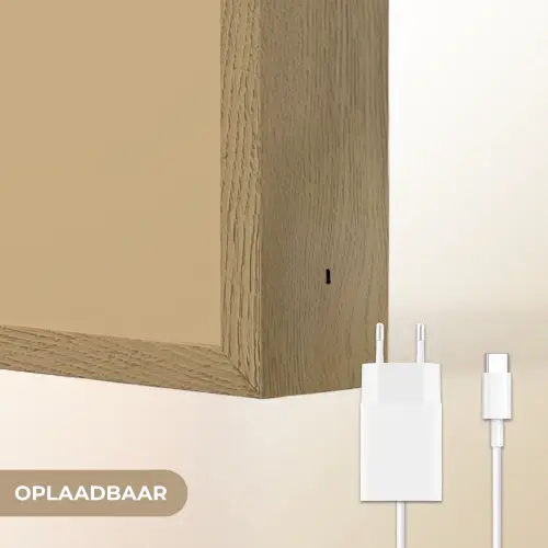 Bananen - Beige - Lijntekening - Minimalistisch Light Box met batterij (Wandlamp) middel -USP_websiteoplaadbaarNL