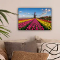 Tulpen - Holland - Molen - Kleurrijk canvas 2cm klein -sfeer1