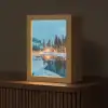 Winterlandschap - Natuur - Huis - Bergen - Sneeuw Light Box met kabel (Tafellamp) klein -z3d_website