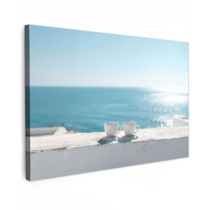 Zee - Koffiekopjes - Zomers canvas 2cm klein -z3d