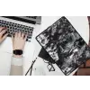 Springen - Paard - Zwart - Wit laptophoes neopreen klein -bureau