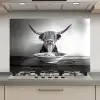 Schotse Hooglander - Spaghetti - Dieren - Zwart wit keuken achterwand spatscherm klein -3d_website