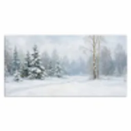 Bospad - Dennen - Sneeuw - Winter - Rustgevend Muismat XXL klein -3d_leeg