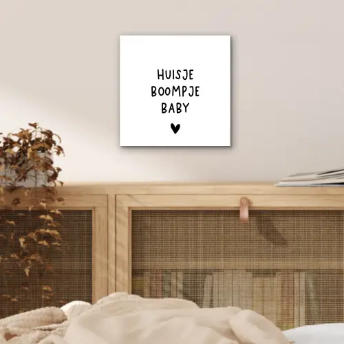 Spreuken - Huisje boompje baby - Quotes aluminium wit klein -sfeer3
