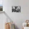 Zebra's - Zwart - Wit tuinposter los doek klein -sfeer8