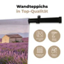 Lavendel - Landschap - Sereen - Paars Wandkleed katoen klein -tsfeer2_DE