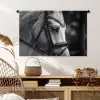 Paard - Schimmel - Portret Wandkleed katoen middel -sfeer5