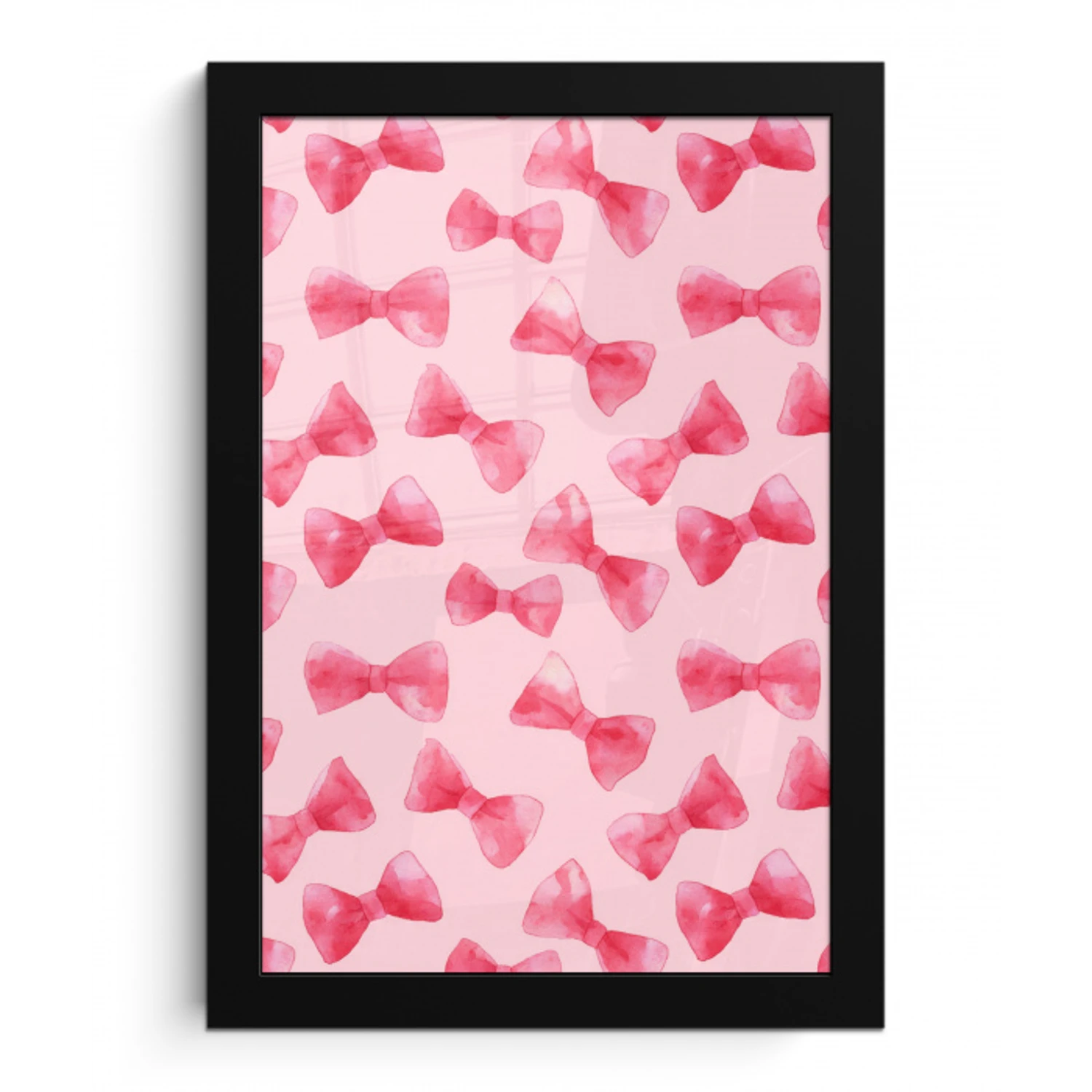 Strikken - Aquarel - Roze fotolijst zwart zonder passe partout klein 224 -3d