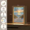 Zonsondergang - Strand - Zomer - Landschap Light Box met kabel (Tafellamp) klein -USP_NL