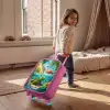 Schildpad in tropisch water met flamingo Kinderkoffer - Roze klein -sfeer1
