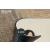 Vrouw - Bloem - Geel - Minimalistisch Placemat vinyl groot -closeup