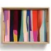Kleurbanen - Verticaal - Kleurrijk Dienblad Rechthoek middel -z3d_shopping