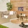 Goud - Paars - Marmer tuinposter los doek klein -sfeer4