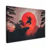 Zon - Krijger - Bomen - Bergen canvas 2cm klein -z3d
