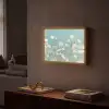 Stängel – Blumen – Luft – Weiß Light Box met batterij (Wandlamp) middel -sfeer1
