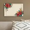 Kerst - Poinsettia - Omlijsting - Kleurrijk canvas 2cm klein -sfeer3