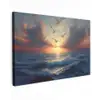 Meeuwen - Zonsondergang - Zee - Wolken canvas 2cm klein -z3d