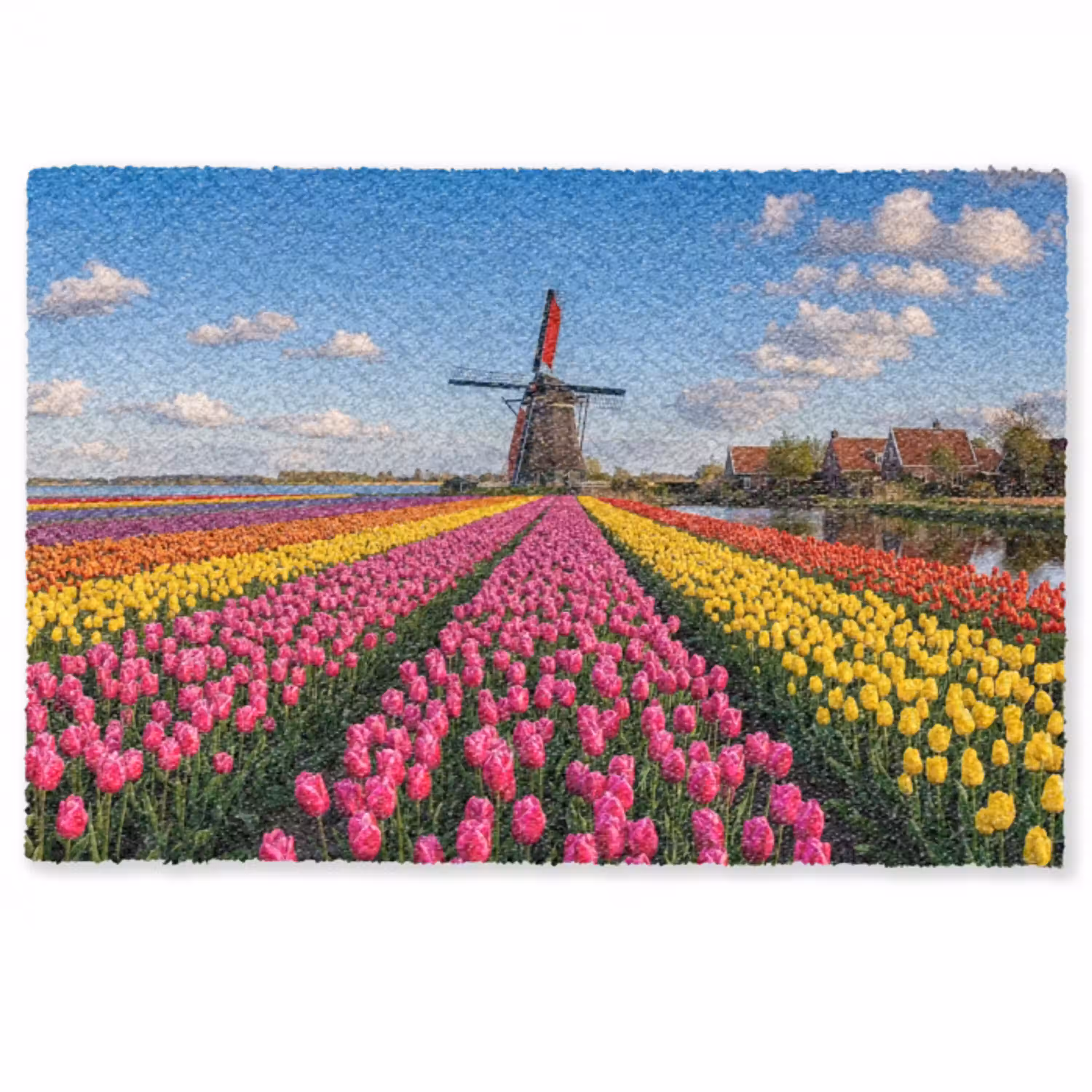 Tulpen - Holland - Molen - Kleurrijk Deurmat klein -zkaufland3d