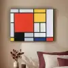 Kunst - Mondriaan - Oude meesters - Compositie 2 Textielframe zwart klein -sfeer1