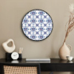 Modern - Patroon - Blauw - Roze Fotolijst rond zonder passe partout klein 856 -sfeer1