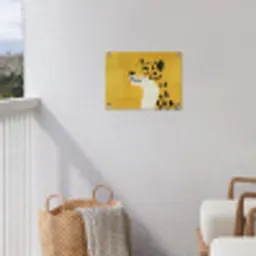 Cheetah - Illustratie - Geel tuinposter los doek klein -sfeer8