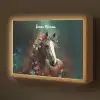 Dieren - Paard - Natuur - Vlinder - Bloemen Light Box met batterij (Wandlamp kind) middel -z3d_website