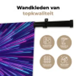 Dynamisch - Ruimte - Kleurrijk Wandkleed katoen klein -sfeer2